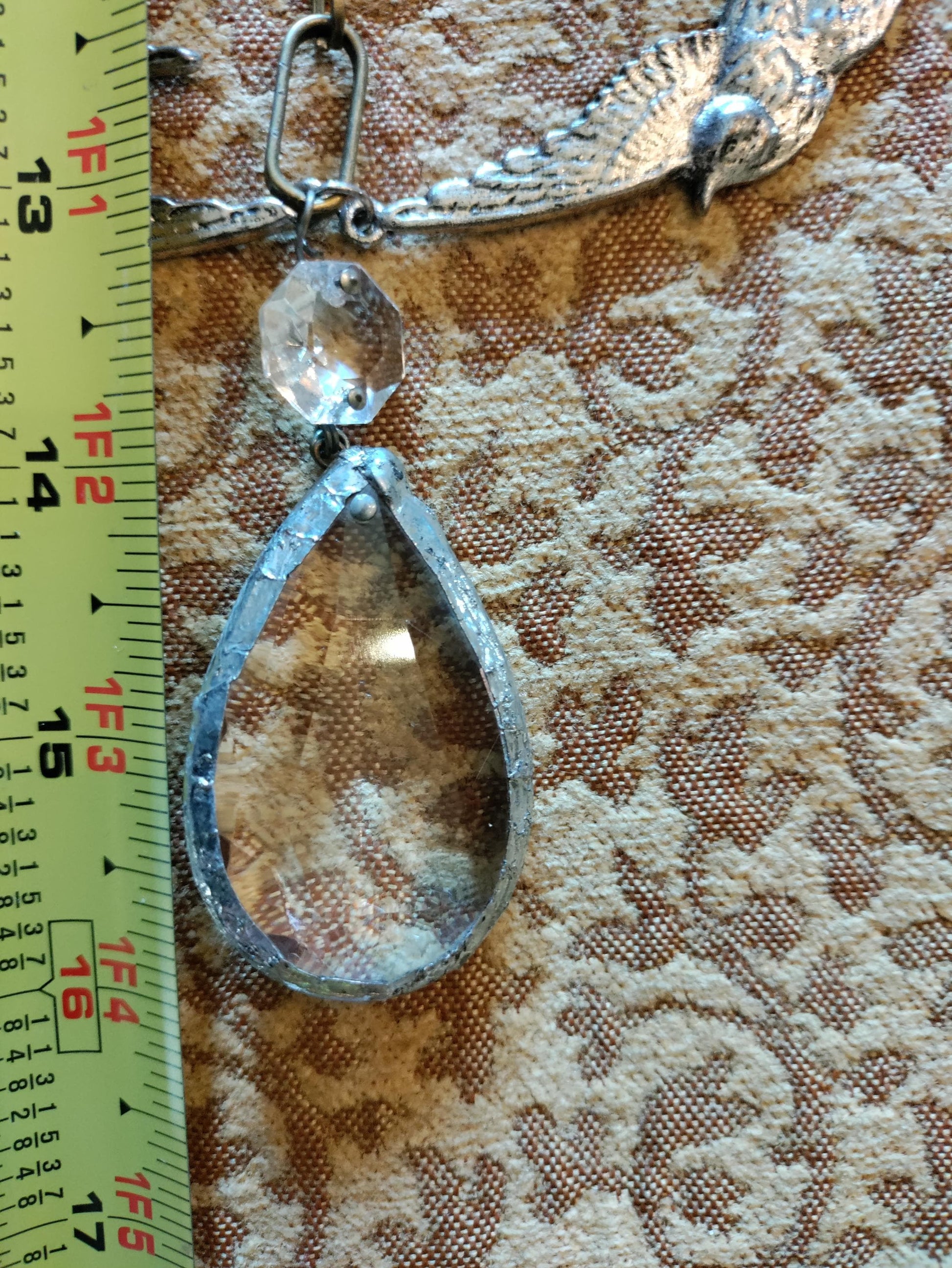 Messengers ~ Swallow Bird Necklace with Crystal Drop, Multi-Layer Bohemian Chain
