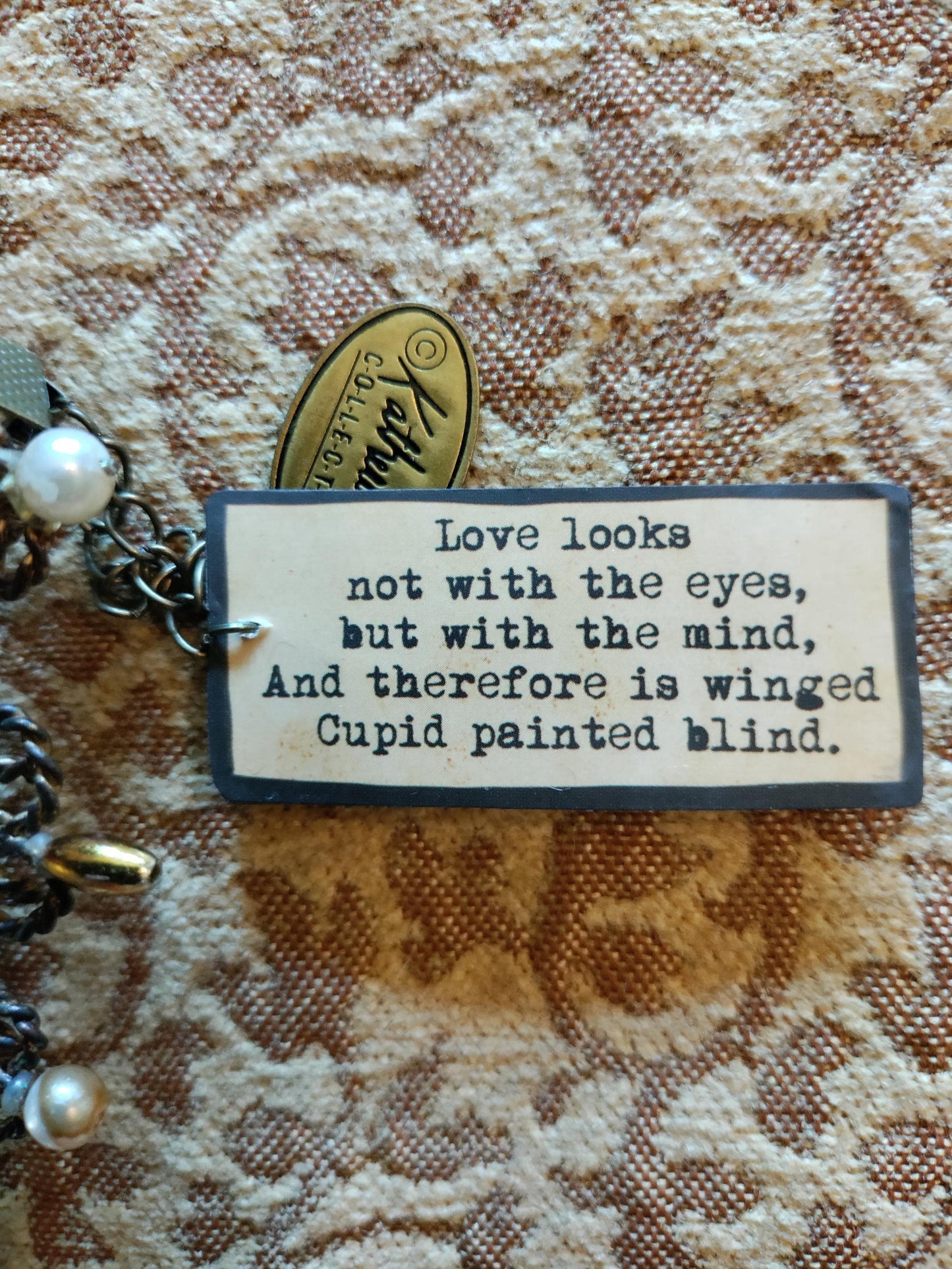 Katherine’s Heart ~ Oversized Upcycled Heart Locket Necklace with Key and Love Note