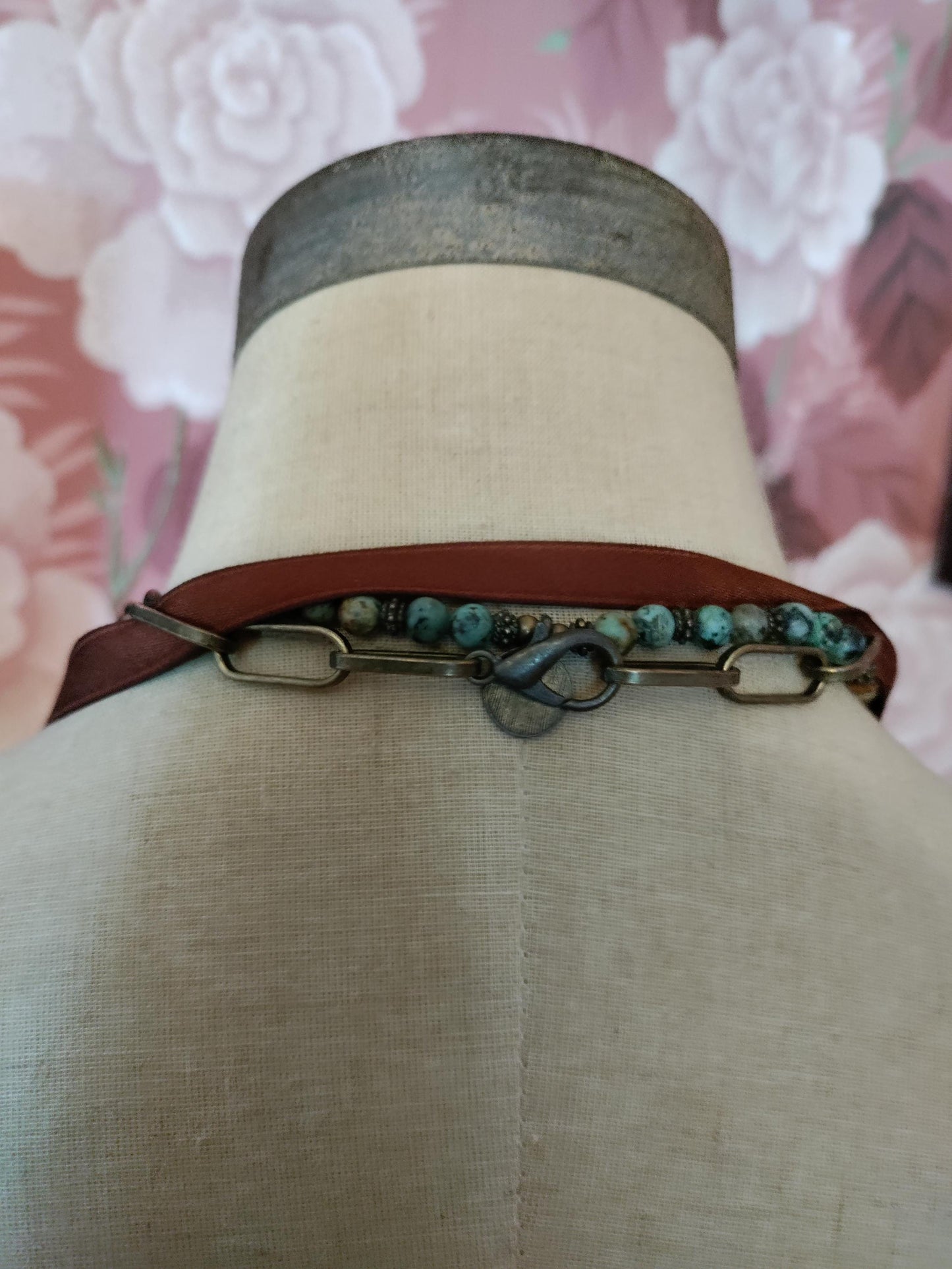 Cross My Heart ~ Rustic Bohemian Assemblage Necklace with Ornate Cross Pendant and Braided Silk